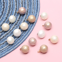 White Pearl Buckle Accessories Button Shirt Womens Round Knitted Cardigan Hand Seamed Pink Button High Grade Skirt Resin