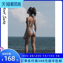 YUKARI European and American sexy small chest gathered bikini three-point 2021 new split swimsuit female hot spring summer