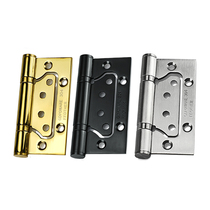 Thickened 4-inch stainless steel mother and child hinges free slotting silent bearing wooden door loose-leaf black hinges hardware hinges
