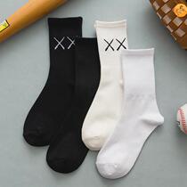 Socks girls in tide with shark pants with socks in spring and summer pure color day and cotton