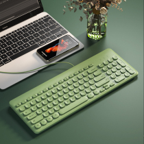 Bluetooth Wireless Keyboard Mouse set computer games e-sports little girl cute notebook tablet mute application cap Daryou pirate ship Cherry cherry68 Black Canyon office belly