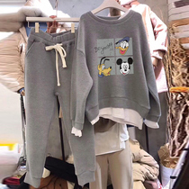 South Korea East gate 2022 autumn and winter new loose necropolis suit fashion Thin Casual Sports Two Sets Women Tide