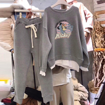 South Korea East gate 2022 autumn and winter new loose necropolis suit fashion Thin Casual Sports Two Sets Women Tide