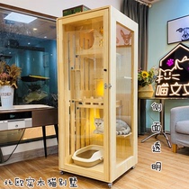 Cat Villa Solid Wood Luxury Cat Villa Cage Cat House Cat House Cat Breeding Cage Cat Display Cabinet Cat Bed Cat Apartment