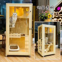 Cat Villa solid wood luxury pet cage cat house cat house cat display cabinet cat breeding cage cat hotel cat apartment