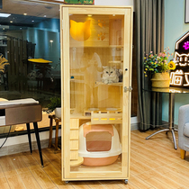 Solid wood cat Villa cat breeding cage cat display cabinet cat house cat apartment cat hotel cat nest luxury large cat House