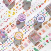 Happy Manor series laser tape hand book decoration stickers Cute cartoon girl hand book film