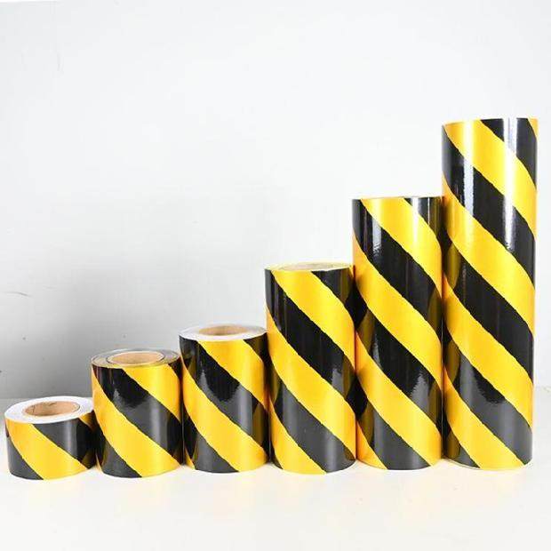 反光警示胶带防撞地贴标识膜标识牌黄线胶带纸交通加宽工厂电线杆