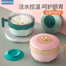 Baby water-filled warm bowl childrens tableware set eating supplementary bowl anti-drop anti-hot baby stainless steel suction Bowl