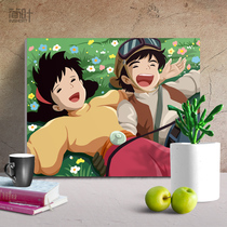 diy digital oil painting Girl hand-filled color painting living room bedroom decoration painting hand-painted filling hanging painting