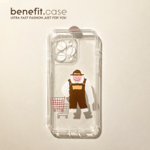 Benefit cartoon shopping cart orangutan applies Apple 13promax mobile phone shell cartoon iphone12mini