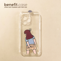 Benefit fucked up ass girls apply Apple 13promax mobile phone shell iphone12 transparent mini soft shell xsmax fun xr idea 8plu