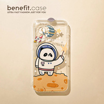 Benefit Cute Take Star Panda Astronaut applies Apple 13promax mobile phone shell iphone12 transparent mini creative xsmax soft xr cartoon 8pl