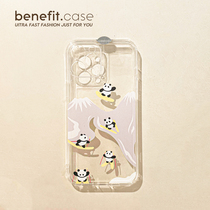 Benefit Brief Cute Ski Panda applies Apple 13promax mobile phone shell iphone12 soft mini