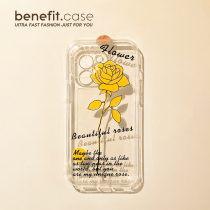 Benefit Katinins wind golden roses apply Apple 13promax mobile phone shell small crowd iphone12mini transparent xsmax fashion xr silicone 8