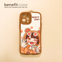 Benefit Japan-ROK fairy drinks apply Apple 13promax mobile phone shell iphone12 silicone mini anti-fall xsmax cartoon xr cute 8plu