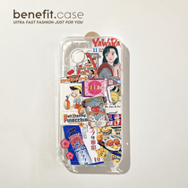 Benefit creative day magazine applies Apple 13promax mobile phone shell brief about iphone12mini small crowdxsmax retro xr transparent 8plus