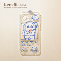 Benefit Ice Cream Panda Astronaut applies Apple 13promax mobile phone shell iphone12 transparent mini full package xsmax cute xr cartoon 8pl