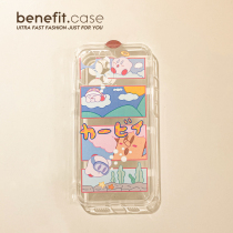 Benefit cartoon seafloor stars card ratio applies Apple 13promax mobile phone shell cute iphone12mini transparent xsmax creative xr silicone 8pl