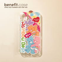 Benefit original cute rainbow Cubs apply Apple 13promax mobile phone shell teen iphone12mini transparent xsmax new xr soft silicone gel 8p