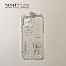 Benefit Brief Pure Color Words apply Apple 13promax mobile phone shell iphone12mini protective sleeve xsmax soft sleeve xr English 8pl