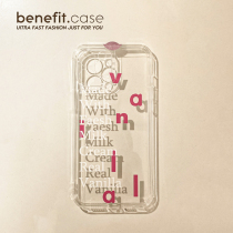 Benefit Korea ins pink letters apply Apple 13promax mobile phone shell fresh iphone12mini transparent xsmax brief xr small crowd 8p