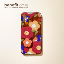 Benefit art oil painting flower ins apply Apple 13promax mobile phone shell iphone12mini protective sleeve xsmax pattern xr red 8plu