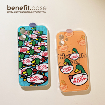 Benefit Cartoon Three Ducks Full Screen Duck applies Apple 13promax lovers soft cover mobile phone shell iphone12mini protective sleeve xsmax personality xr tide card