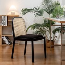 Medieval vine-knitted dining chair Nordic home solid wood backrest chair designer Minjuku Silence Medieval chair