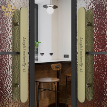 Custom hotel door handle big pull handle lettering LOGO private room wooden door handle high-end club glass door handle
