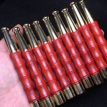 Lobular red sandalwood retro Ming and Qing solid wood Zambian wood carving bamboo section washable cycle male smoking cessation filter