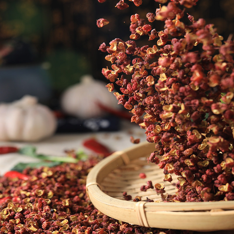 蕾奇红花椒50g四川汉源花椒粒食用特级红麻椒特麻干四川花椒贡椒