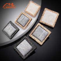 High-end Metal Button Cashmere Coat Suit Gold Square Fashion Delicacy 100 Hitch High-end Big Decorative Buttons