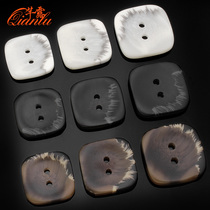 Fashion resin button square cashmere wool Coat Jacket Windsuit Women Clothing Fashion 100 Hitch Female Buttons