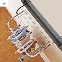Balcony drying rack window sill drying shoes hanging clothes rack folding telescopic radiator small window drying rack