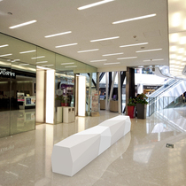 FRP diamond-shaped section seat Shopping mall leisure chair Outdoor park shaped stool Public space rest bench