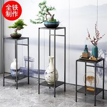 Iron Art Fancy Shelf Living-room Minimalist Floor Type Balcony Decorated Flower Shelf Window Terrace Shelving room Green Flower Pot shelf