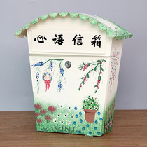 Fields Garden Style Iron Belt Lock Opinions Box Mental Letterbox Outdoor Mailbox Creative Hanging Wall Letter Newspaper Box Pitching box