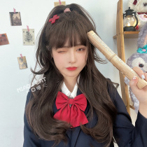 Mouthpieces Wig Wig Women Daily 100 Hitch Realistic Large Wave Curly Hair Jk Natural Lolita Korean Tie Net Red Full Headgear