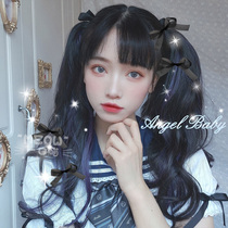 Lolita wig female fake ponytail jk net red dyed long curly hair soft sister tied Lolita tied girl
