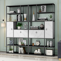 Nordic light luxury bookshelf rack living room office multi-layer storage rack simple bookcase storage rack home iron art
