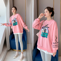 Pregnant woman spring and autumn suit 2022 new bottleneck out of fashion net red guard suit loose Han version of spring and autumn top
