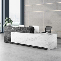 Company front desk Reception desk Simple modern marbled bar counter Cashier Office furniture display desk Office desk