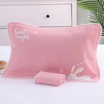 Cotton pillow towel 100 cotton medium pillow towel a pair of pure cotton thick lace water absorbent breathable thick cartoon Three