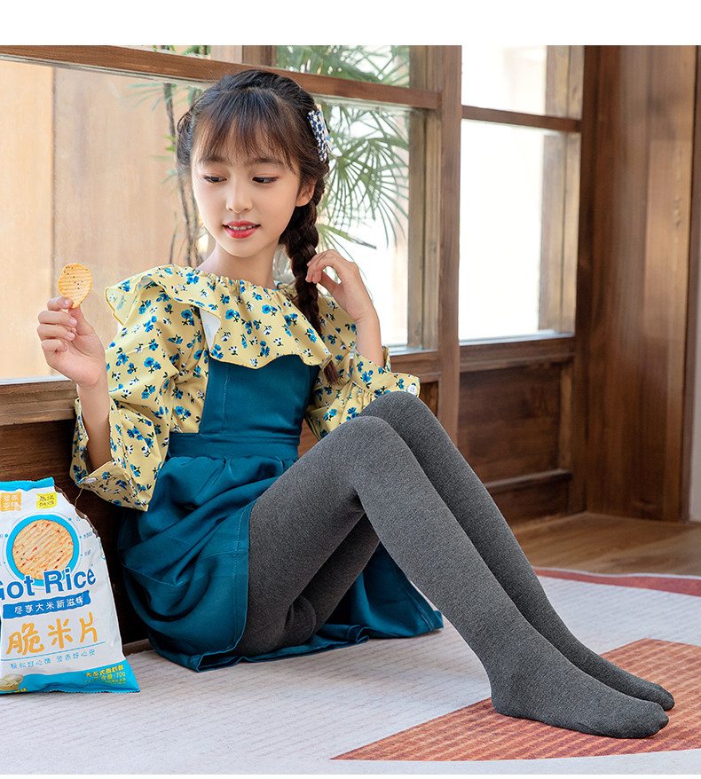 小巴兔女童打底裤秋冬季中厚加绒保暖儿童连裤袜肤色中大童打底袜