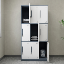 Staff locker with lock Narrow edge locker Tin cabinet Dormitory multi-door storage wardrobe Shoe cabinet Steel storage bag cabinet