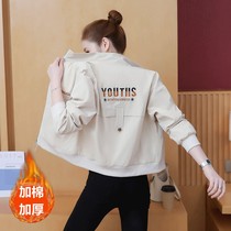 Cotton and thickening short cotton coat womens winter 2022 new casual all-match small jacket baseball uniform