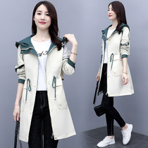 This years popular windbreaker coat womens spring and autumn 2022 new small casual all-match mid-length pie to overcome
