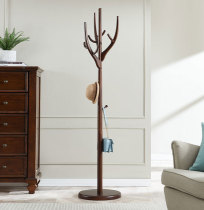 Treecoat hat rack floor home clothes rack bedroom living room hanging clothes hanger modern simple assembly solid wood hanger