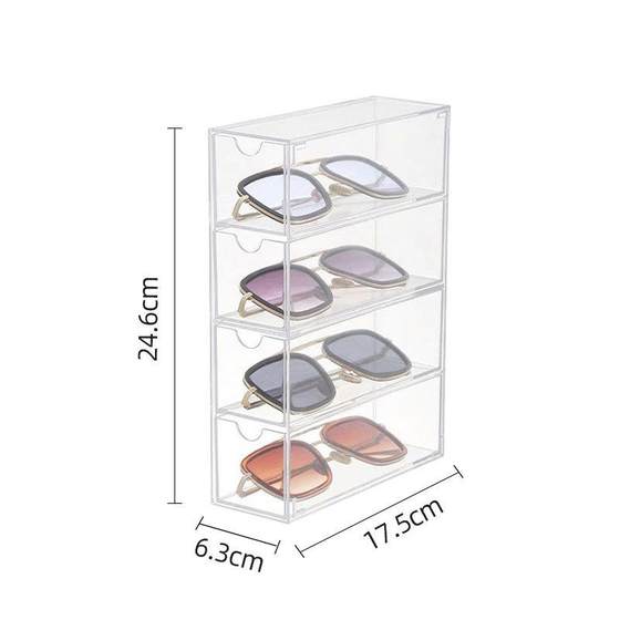 Acrylic transparent glasses storage box household large capacity drawer type detachable sunglasses multi-layer dustproof display rack
Acrylic transparent glasses storage box household large capacity drawer type detachable sunglasses multi-layer dustproof display rack